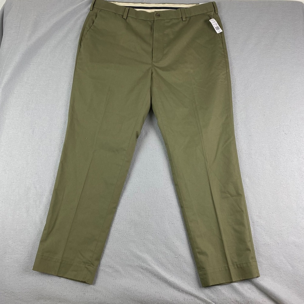 Brooks Brothers Clark Fit Advantage Chino Pants 40x30 Green Stretch NWT